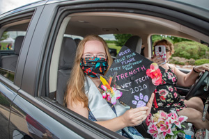 Crystal Shaw at Drive-through Graduation