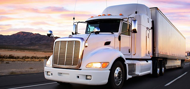 Freight Truck at sunset